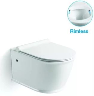 Унитаз подвесной SantiLine SL-5009 безободковый белый